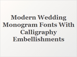 Modern Wedding Monograms with Calligraphy Flourishes